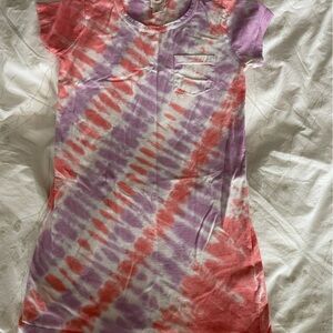 Crewcuts Pink and Purple Tie-Dye Knit Dress